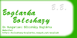 boglarka bolcshazy business card